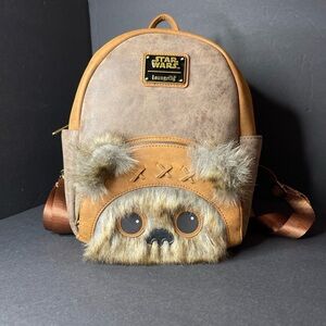 Loungefly Star Wars Ewok Faux Leather Mini Backpack NEW  No Tags